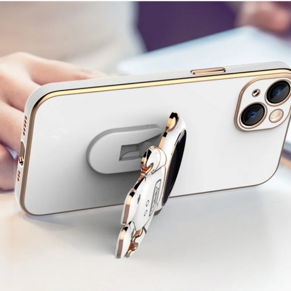 iPhone 13 3D Astronaut Phone Stand Pink Phone Case NWT